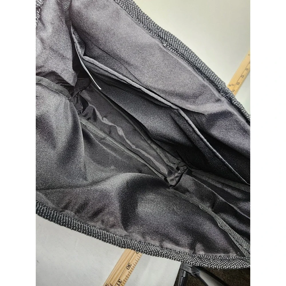 NRA Messenger Bag Black Canvas Faux Leather Crossbody National Rifle Association